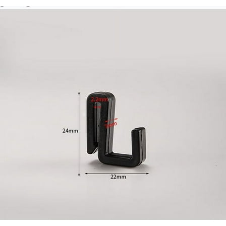 EXHUMKY Exhumky Black PP Cubicle Hooks for Home Use and Storage 4Pcs