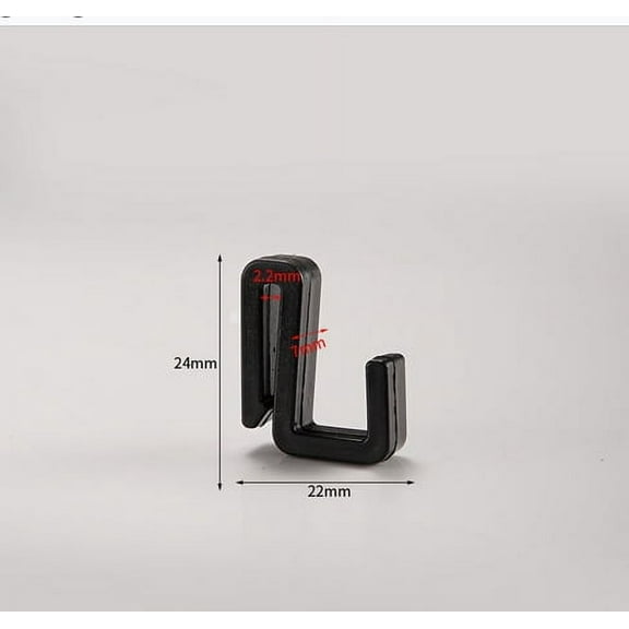 EXHUMKY Exhumky Black PP Cubicle Hooks for Home Use and Storage 4Pcs