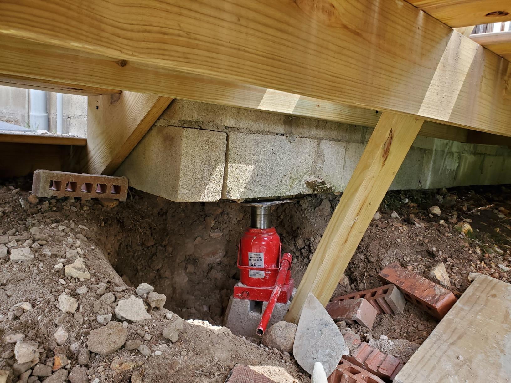 50 TON Bottle Jack Foundation Jack Wide Base