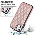 thumbnail image 4 of for iPhone 11 Wallet Case with Card Holder RFID Blocking, Kickstand Card Slots Case, Dimaond Patterned Elegent PU Leather,Double Back Flip Magnetic Clasp and Durable Shockproof Cover,Rosegold, 4 of 8