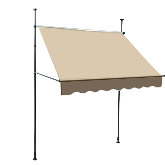 Autrinix Outdoor Sunshade Awning with Adjustable Height, UV Protection & Waterproof, Easy to Operate Crank System, Ideal for Balconies, Terraces & Gardens