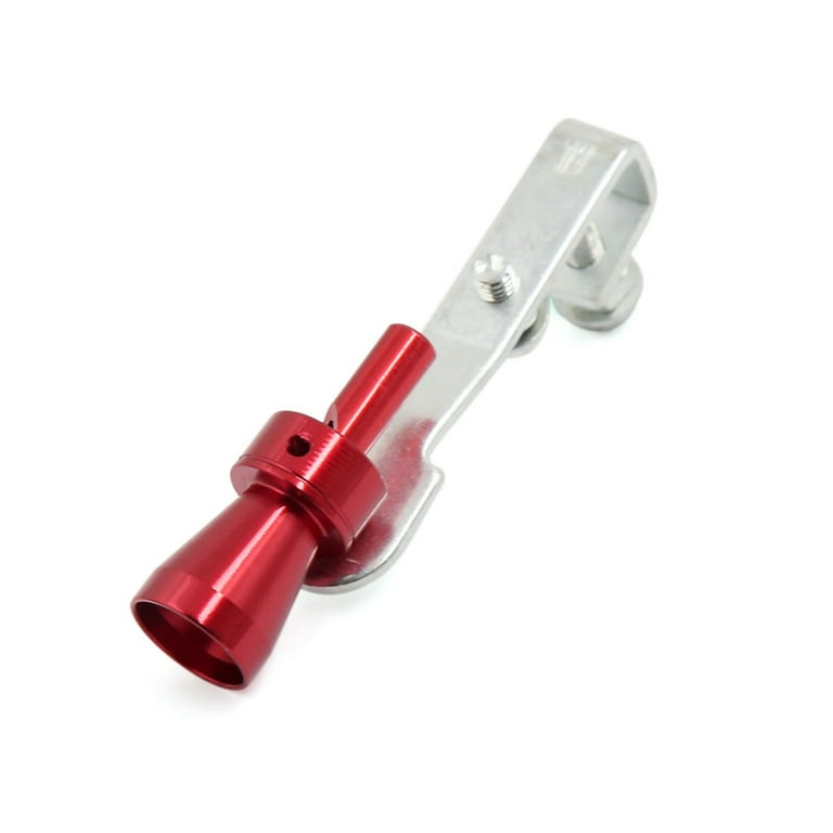 2pcs Universal 10cm Length Turbo Sound Exhaust Whistle Blow off Valve  Simulator Whistler S Type Red