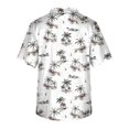 thumbnail image 3 of LINMOUA Plus Size Halloween Printed Scrub Working Uniform Tops For Men's Cross V-Neck Short Sleeve Fun T-Shirts Workwear Tee With Pockets, 3 of 3
