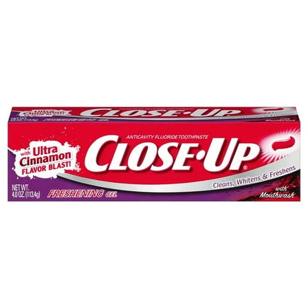 Close-Up Fluoride Toothpaste, Freshening Red Gel 4 oz (Pack of 2)