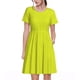 thumbnail image 1 of Balery Yellow Vestidos sueltos de manga corta para mujer, vestidos de verano 2025, vestidos casuales de corte A con vuelo., 1 of 6