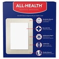 thumbnail image 3 of All Health Antibacterial Sheer Adhesive Pad Bandages, 3 in x 4 in, 30 ct | Helps Prevent Infection, Extra Large Comfortable Protection for First Aid and Wound Care, 3 of 4