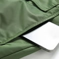thumbnail image 3 of USNSM Mens Plus Size Jacket Casual Lightweight Windbreaker Coat Solid Color Long Sleeved Lapel Zipper Pocket Outdoor Work Jacket Green XXXXXL, 3 of 8