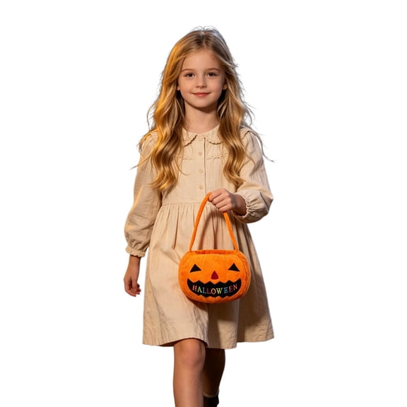 Halloween Candy Tote Pumpkin Shaped Handbag for Trick Or Party