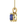 thumbnail image 3 of 2.5 ct Brilliant Round Cut Solitaire Tanzanite 14k Yellow Solid Gold Everyday Affordable Designer Necklace Pendant with 16" Chain, 3 of 6