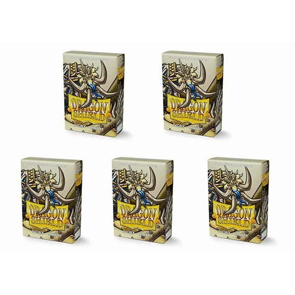 5 Packs Dragon Shield Matte Mini Japanese Ivory 60 ct Card Sleeves Value Bundle!