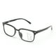 thumbnail image 4 of Gafas de lectura anti-rayos azules Gafas de lectura unisex con montura grande vintage Gafas con lentes transparentes+100 negro, 4 of 8