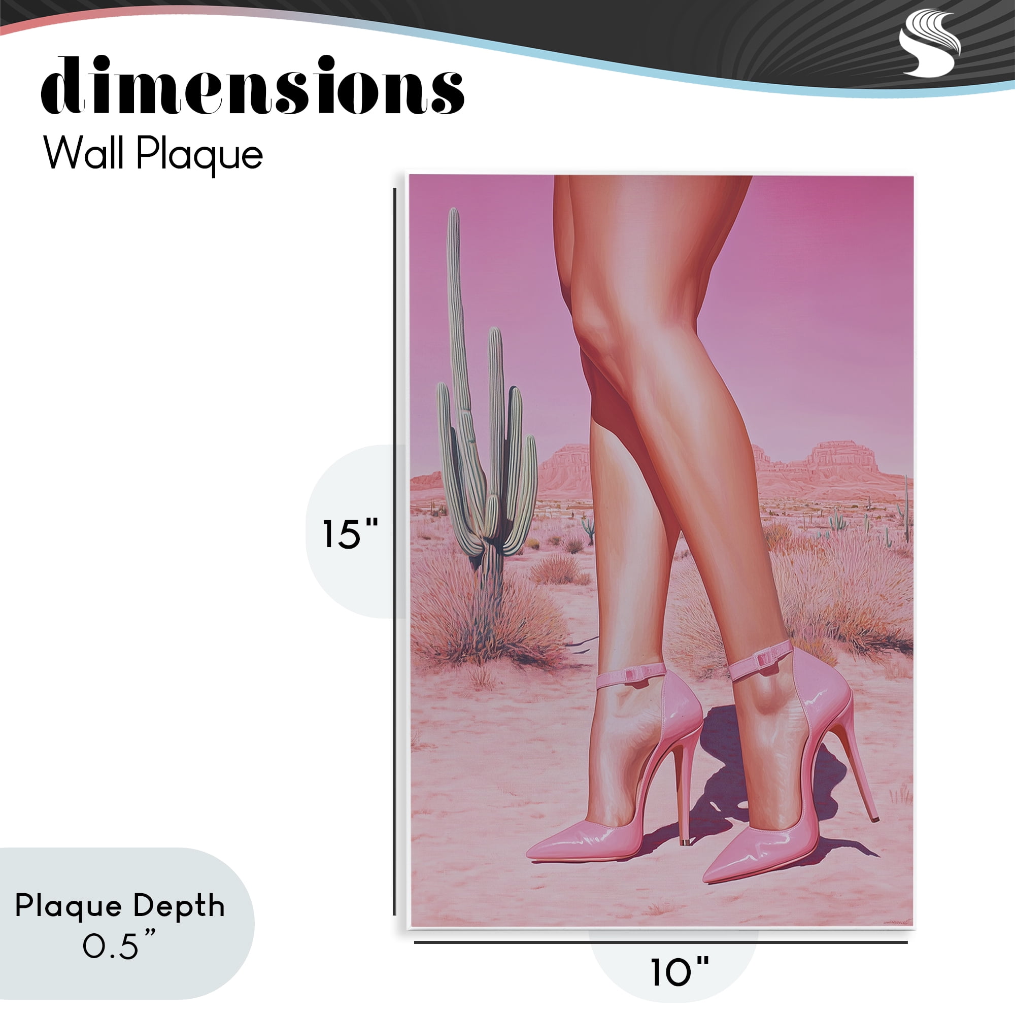 Stupell Industries Desert Heels Cowgirl Wall Plaque Art, design by Heidi Kuntz