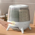 thumbnail image 3 of Dispensador de granos de cereales giratorio de 360  degree six en un de 6 rejillas de 6KG, contenedor de almacenamiento de alimentos secos de plástico, organiz, 3 of 7