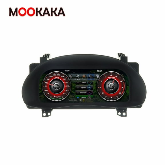MOOKAKA Digital Dashboard Instrument Cluster for Toyota Corolla LCD Screen Virtual Cockpit Speedometer Upgrade Universal Fit Car Accessory with Linux OS