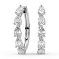 thumbnail image 2 of Lab Diamond Hoop Earring | 8 Carat IGI Certified Pear Shape Lexley Hoop Earrings | 14K White Gold | Prong Setting FG-VS1-VS2 Quality | Friendly Diamonds, 2 of 5