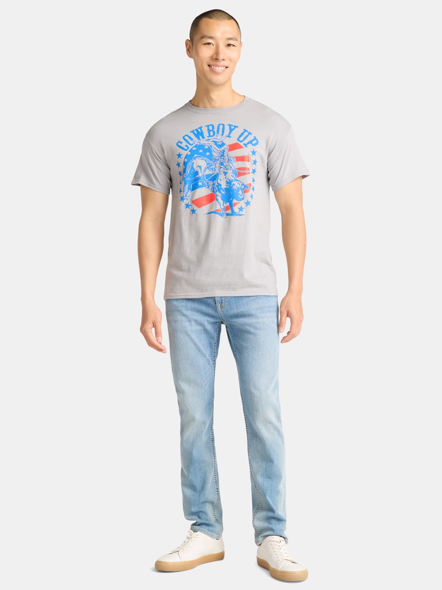 Professional Bull Riders, Men's & Big Men's Graphic T-Shirt, Cowboy Up, Sizes S-3XL