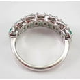 thumbnail image 2 of 3Ct Emerald Cut Lab-Created Emerald Wedding Eternity Band 14K White Gold Finish, 2 of 4