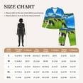 thumbnail image 4 of Pajamas for Women Sets, Grazing Cows Mountain View Lounge Sets Long Sleeve Button Down Night Shirts Sleepwear Pjs, 4 of 6