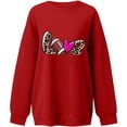 thumbnail image 3 of EQWLJWE Chandails en Molleton de Football pour Femmes Décontracté Imprimé Léopard Col Rond Chandail en Molleton Ample Doux Manches Longues Chandail Tops Chemises Halloween Chandails en Molleton pour Femmes, 3 of 4