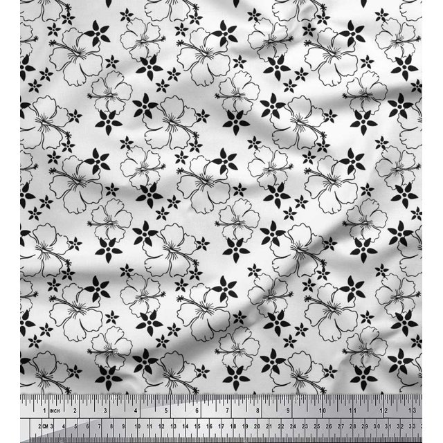 Soimoi Rayon Fabric Artistic Floral Fabric Prints By Yard 56 Inch Wide
