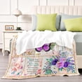 thumbnail image 5 of 60th Birthday Blanket, 60 Year Old Gifts for Women, Happy 60th Birthday Gift Ideas, Butterfly Flower Throw Blanket Decorations Gifts for Birthday Anniversary Christmas Warm Flannel Blankets 50x60, 5 of 6