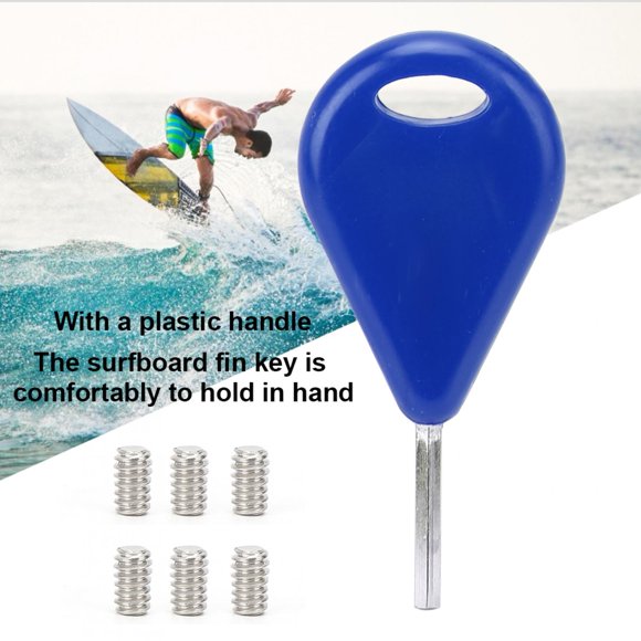 Surfboard Repair Kit, Metal Top Fin Replacement Parts Surfboard Fins with Hole for Surfboard