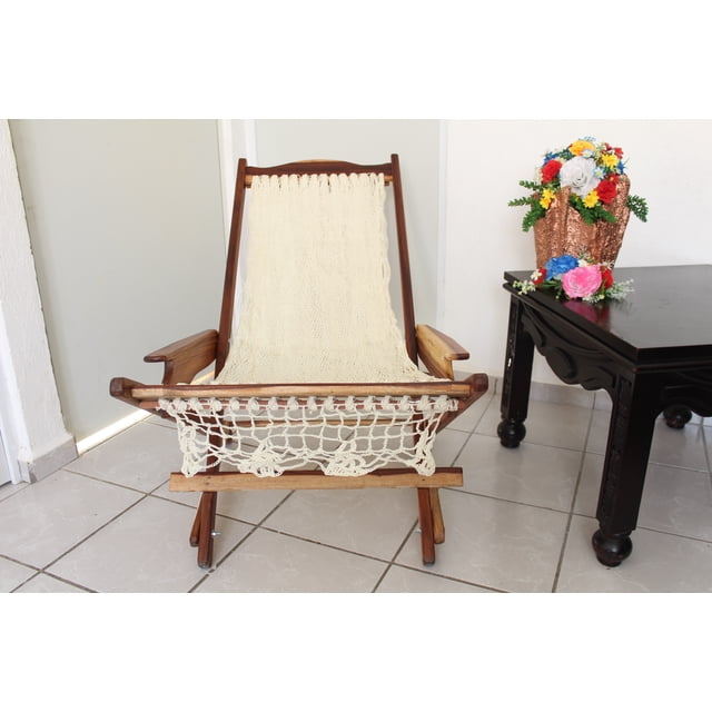 Silla de Madera Mecedora Tipo Hamaca