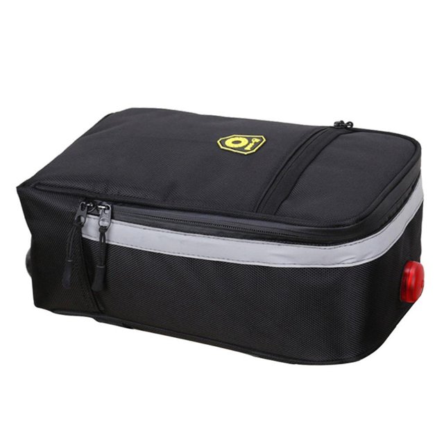 Cycling Rear Bag Rear Waterproof Non-Slip Night All Reflective Black