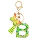thumbnail image 1 of Ttyy Llaveros Con Letras Iniciales Para Niñas Y Mujeres, Color Rosa, Morado, Verde, Lindo Llavero Con Forma De Corazón De Mariposa Para Mochila Escolar (Corazón Verde Letra B), 1 of 5