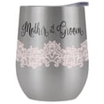 thumbnail image 1 of Mother of The Groom 12 OZ Stemless Wine Tumbler, Stainless Steel Travel Cup|Lake Tumbler|Insulated with Leak Resistant Slide-Lock Lid, Silver, 1 of 7