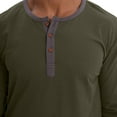 thumbnail image 5 of EOYWHK Henley Shirts for Men Long Sleeve Tees Soft Cotton T-Shirt Loose Sweatshirts ,S-2XL, 5 of 6