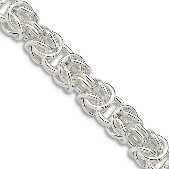 925 Sterling Silver 5.5mm Rounded Byzantine Chain Necklace 20 Inch Chain Necklace for Women and Men