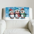 thumbnail image 3 of Xixirimido Blue Snow Penguin Christmas Pattern Recliner Chair Head Rest Slipcover Non Slip Waterproof Recliner Chair Cover Leather Sofa Couch Headrest Protector Covers, 2Pcs, 3 of 7