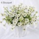 thumbnail image 5 of Ramo de novia artificial hogar sala de estar mesa decoración floral boda tela de seda ramo de flores falsas, blanco 4 Piezas kenally HA6622-05B*4, 5 of 5