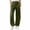 #01 Army Green 【Stock Up & Rotate Your Favorite Colors】, variant on Womens Barrel Travel Pants, Mid Rise Elastic Waistband Tapered Leg Baggy Work Trousers with Pockets, Lounge Pant | VerBelle,Army Green L