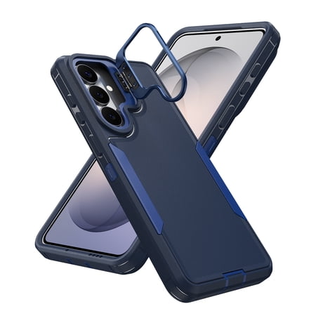 Dteck Case for Samsung Galaxy A37 5G, Shockproof TPU+PC Case Built in Stash Stand Back Cover for Galaxy A37,Blue