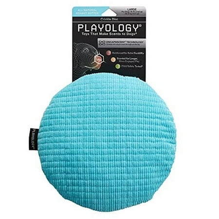 UPC: 0810045331027 | PLAYOLOGY Plush – Crinkle Disk – Large – Engaging All-Natural Peanut Butter Scent