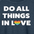 thumbnail image 3 of Instant Message - Do All Things In Love - Women's French Terry Long Sleeve Pullover, 3 of 6