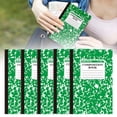 thumbnail image 2 of 5 Pack Composition Notebook,Wide Ruled Composition Book,Marble College Ruled Composition Notebooks,5.5"x8.2",Sewn Binding Journal,30 Sheets,Thick Lined Paper Notebook,Classroom Essentials(Green), 2 of 8