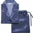 thumbnail image 2 of LONXU Men's Pajamas Sets Silk Like Sleepwear Soft PJs Plus XXXXL, 2 of 6