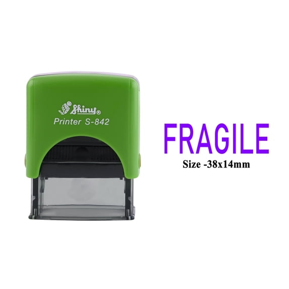 eloria-décor Fragile Violet Ink Self Inking Rubber Stamp Office & Commercial Use Office Stationary, DESIGN06