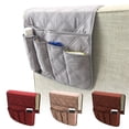 thumbnail image 2 of DISEN Couch Sofa Chair Armrest Remote Control Storage Organizer Holder, Non-Slip Armchair Caddy Pocket Holder Organizer with 5 Pockets for Phone, Book, Magazines, Ipad, TV Remotes, 2 of 10