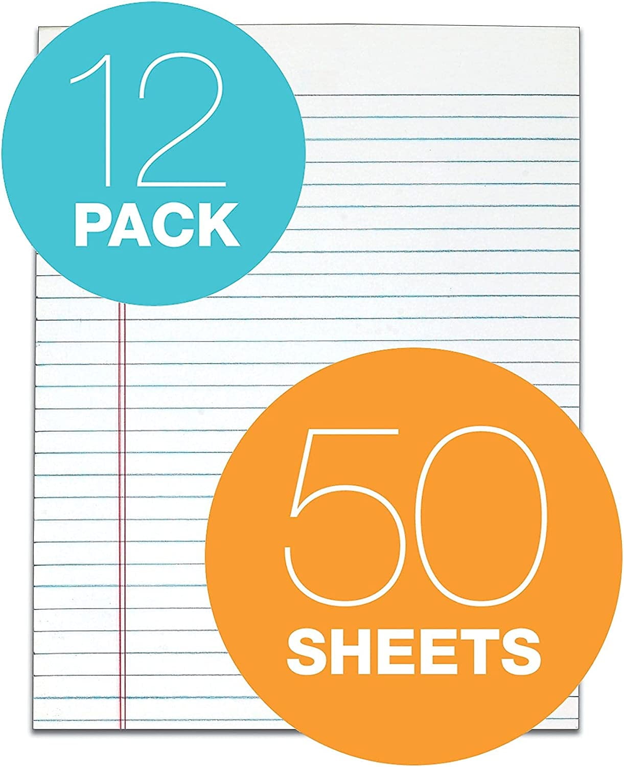 TOPS 7523 the Legal Pad Glue Top Pads, Legal/Wide, 8 1/2 x 11, White, 50 Sheets, Dozen