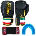 thumbnail image 1 of Guantes de Boxeo 16 Oz Onzas New Sport Kit con Protector Bucal Muay Thai Kick Boxing Mma Box con Malla Transpiracion Mod Tri, 1 of 1