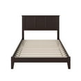 thumbnail image 5 of HomeStock Mediterranean Mingle Platform Bed with Open Footboard, Solid Hardwood, Turbo Charger, Sturdy Build with Classic Finish-Color:Espresso,Size:Full, 5 of 7