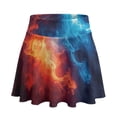 thumbnail image 5 of FUIALDOLG Blue and Red Fire Flames Tennis Skirts for Women High Waisted Athletic Skirt with Shorts Stretchy Golf Skorts with Pocket Casual Summer Shorts Sportwear,XL, 5 of 8