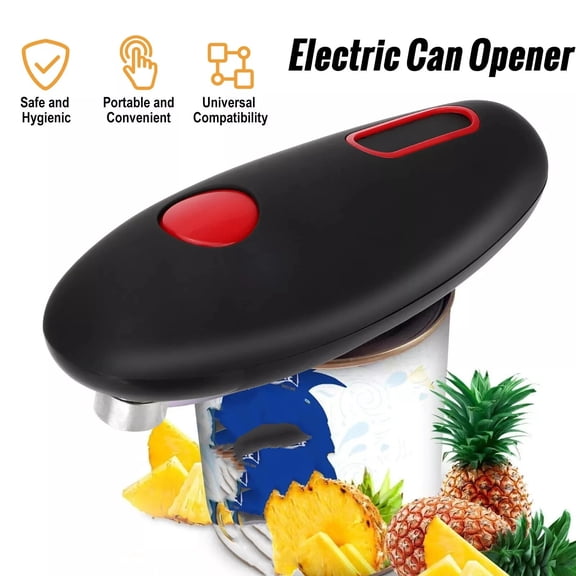 One Touch Electric Can Opener Fits Almost All Can Sizes for Seniors with Arthritis, Hand Held Battery Operated Can Opener with Smooth Edge, Food Safe Kitchen Gadgets Automatic Can Opener for Kitchen