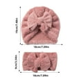 thumbnail image 3 of AJGRHE Cozy Winter Kids Hat And Bow Headband For And Toddlers Soft Warm Lined Cap With Cute Bow Design 2 Piece For Autumn And Winter Coffee 0-36 Months, 3 of 4