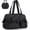 Black-01, variant on Travel Duffel Bag for Women, Lightweight Fashion Tote Handbag With Bowtie, Water-Resistant Weekender Overnight Sport Gym Bag, Black