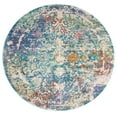 thumbnail image 2 of SAFAVIEH Sutton Jamaar Transitional Area Rug, Turquoise/Lavender, 6' x 6' Round, 2 of 6